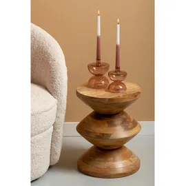 Leitmotiv Beistelltisch, Braun, Holz, Rund, 35x46x35 cm, CE, Wohnzimmer, Wohnzimmertische, Beistelltische