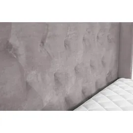 Home Affaire Boxspringbett HOME AFFAIRE "Elegance", lila (flieder), B:141cm L:210cm, Samtoptik (100% Polyester);Struktur (100% Polyester), Komplettbetten, Boxspringbett, mit schöner Knopfheftung, in den Härtegraden H2 & H3, inkl. Schubladen