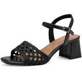 Marco Tozzi Damen Sandalen mit Absatz Elegant mit Lochmuster, Schwarz (Black), 37 EU