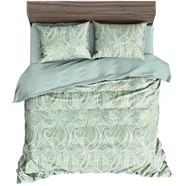 Traumschlaf Vicenza ornamental Grün 200 x 220 cm + 2 x 80 x 80 cm