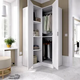 Dmora Eckschrank Elgon 91 x 184 x 92,5 cm Weiß
