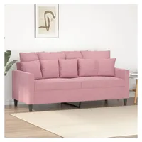 vidaXL 2-Sitzer-Sofa Rosa 140 cm Samt