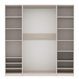 marmex möbel Kleiderschrank TRES 200 x 206 x 51 cm Beige/Grau