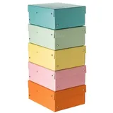 Falken 5 FALKEN PURE Aufbewahrungsbox 1250 Blatt pastellorange, pastellblau, pastellrosa, pastellgrün, pastellgelb 18,0 x 25,0 x 10,0 cm