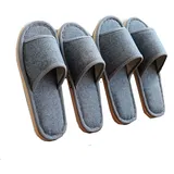 6 Paars Gästehausschuhe Set Hotelslipper Universalgröße Hausschuhe Hochwertig Waschbar Antirutsch Hotelslipper Hotel Badeslipper , Damen und Herren (6 Paar große graue) - 47 1/3 EU