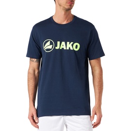 Jako T-shirt T Shirt Promo, Marine Meliert/Neongelb, XL EU