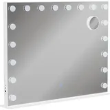 Vicco Schminktischspiegel Greta, Weiß, 80 x 61 cm mit LED-Beleuchtung