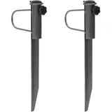 vidaXL Schirmständer 19 x 42 cm Stahl Schwarz