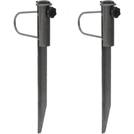 vidaXL Schirmständer 19 x 42 cm Stahl Schwarz