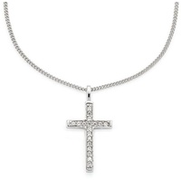 bruno banani Kette mit Anhänger »Schmuck Geschenk Silber 925 Halsschmuck Halskette Panzerkette Kreuz«, 62348111-0 silberfarben-weiß