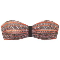 Buffalo Bandeau-Bikini Damen braun bedruckt Gr.38 Cup A/B