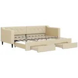 vidaXL Tagesbett 80 x 200 cm Creme