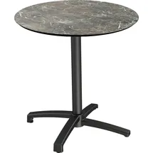 Essentials Klapptisch Ø 70 x 74 cm grau/schwarz