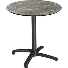 Essentials Klapptisch Ø 70 x 74 cm grau/schwarz