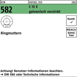 F. REYHER Nchfg. GmbH & Co. KG Ringmutter DIN 582 M18 C 15 E galvanisch verzinkt 1 Stück