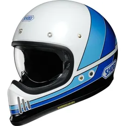 Shoei EX-Zero Equation Helm, weiss-blau, Größe M für Männer