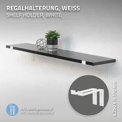 ML-Design 4er Set Regalhalter Regalwinkel Regalträger Regalbodenträger Regal-Konsole Weiß Weiß