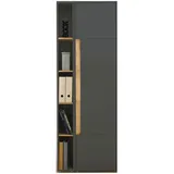 furn.design Aktenschrank Set Center matt und Wotan Eiche Büro Schrank 5 OH 10 Fächer, - Grau