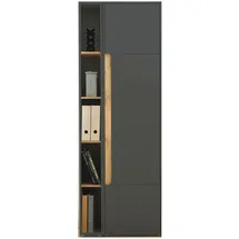 furn.design Aktenschrank Set Center matt und Wotan Eiche Büro Schrank 5 OH 10 Fächer, - Grau