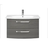 Pelipal Waschbeckenunterschrank Serie 4010 Waschtischunterschrank Graphit Str. quer 80 cm LIEFERUNG OHNE WASCHBECKEN & ARMATUR