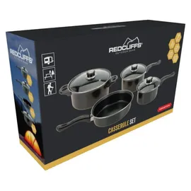 Mojawo Camping Kochtopfset 7-teilig Leichtes Aluminium Topfset für Gasherde