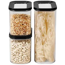 Mepal Modula Vorratsdosen-Set schwarz 9 x 14,4 cm 1,0 l / 1,5 l / 2,0 l