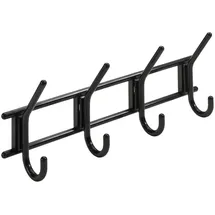 Hettich Garderobenhaken 4 Haken 37 x 15 x 7 cm Schwarz