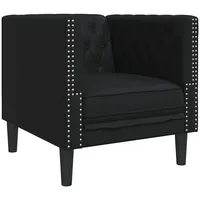 VidaXL Chesterfield Sofa Stuhl Schwarz 71 x 74.5 x