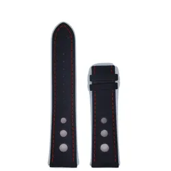 Union Glashütte Ziegenleder  D610002029 - Rallye-Optik,gelocht,rote Naht,schwarz
