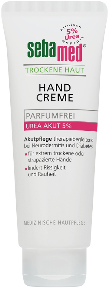 Sebamed Trockene Haut Handcreme Urea akut 5% parfümfrei 75 Milliliter