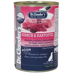 Hundenassfutter Dr. Clauder's Selected Meat Hirsch & Kartoffel 6x400 g