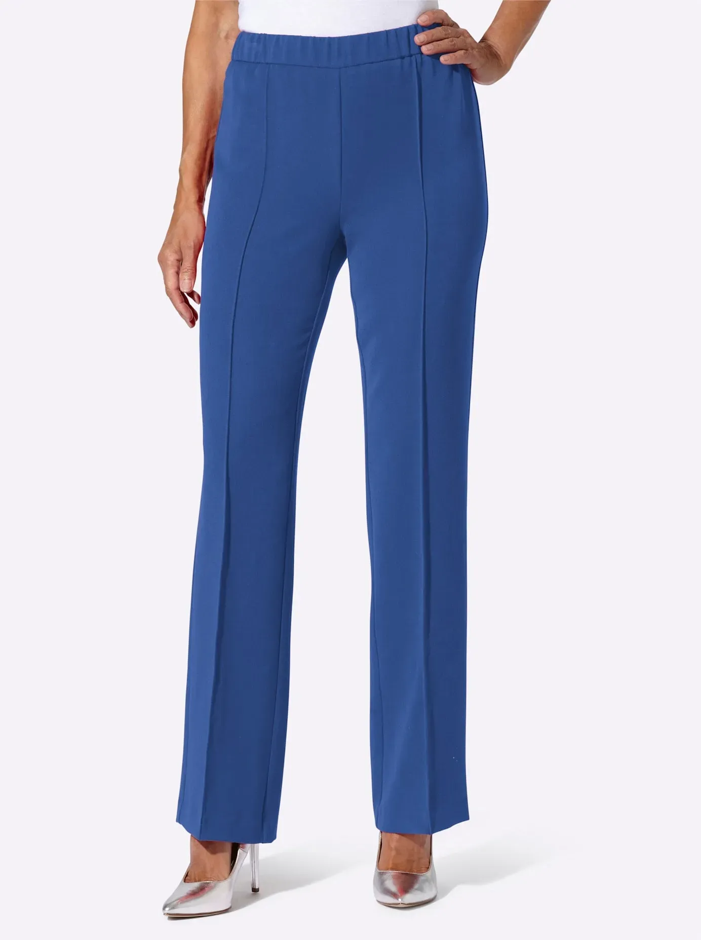 Anzughose LADY, Damen, Gr. 44, Normalgrößen, royalblau, 75% Polyester, 21% Viskose, 4% Elasthan, unifarben, Hosen Anzughose