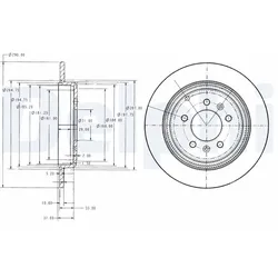 DELPHI Bremsscheibe hinten rechts links voll 290mm für PEUGEOT 4246.K9 4246.F1 4246.H5 BG2573