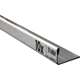 tktrading24 10x L-Profil Edelstahlschiene Fliesenschiene Fliesenprofil L250cm 11mm gebürstet
