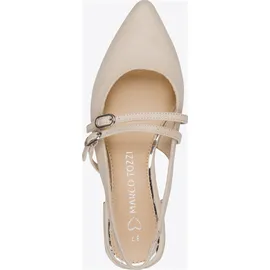 Marco Tozzi Damen Pumps weiches Feel Me Fußbett weiches Innenfutter Vegan Vegan, beige (LT.TAN), 40 EU