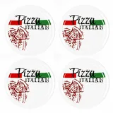 4er Set Pizzateller Pizza Italian 28cm