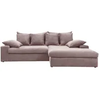 Livetastic Ecksofa, Rosa, Kunststoff, 4-Sitzer, Füllung: Schaumstoff, L-Form, 278x200 cm, seitenverkehrt erhältlich, Rücken echt, Armteil links, rechts, Wohnzimmer, Sofas & Couches, Wohnlandschaften, Ecksofas
