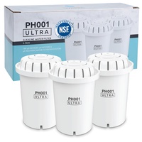 Invigorated Water PH001 Ultra Alkaline Wasserfilter - Ersatz-Wasserfilter für Krüge - pH-Wasserfilterkartusche - für alkalischen Wasserfilter Krug 300 Gallonen Kapazität (3er Pack Weiß)