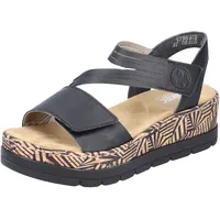 Rieker Keilsandalette in schwarz, | Gr.: 41