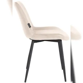 CLP Esszimmerstuhl Victoria Samt-Bezug creme