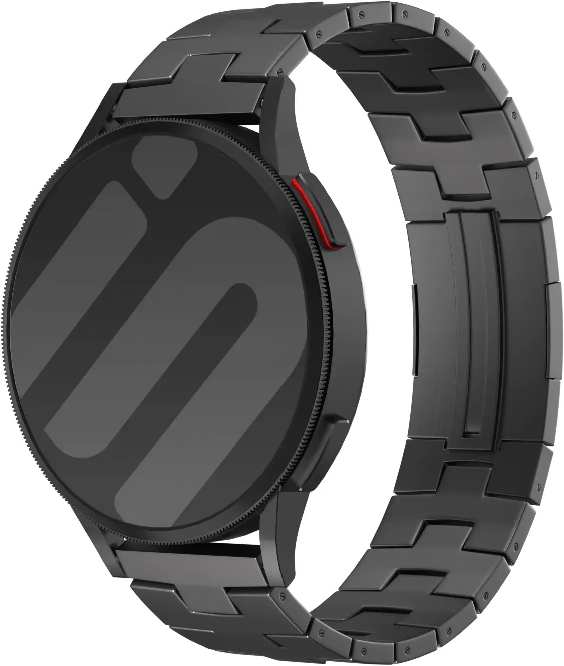 Strap-it Gard Pro Health Smartwatch 3 - 48mm Armband Titan für Gard Pro Health Smartwatch 3  - 48mm - Graphit - Butterfly-Verschluss