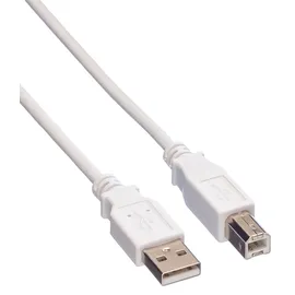 Value USB 2.0 Kabel, Typ A-B, weiß, 1,8 m