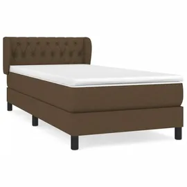 vidaXL Boxspringbett 100 x 200 cm Dunkelbraun