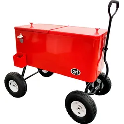 AXI Retro Kühlbox rot, Getränkekühlschrank – 76 Liter rot 76 L