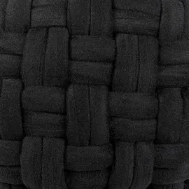 Beliani Pouf Samtstoff 45 x 35 x 45 cm Schwarz