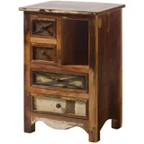 MASSIVMOEBEL24.DE Kommode Altholz 55 x 80 x 40 cm Mehrfarbig