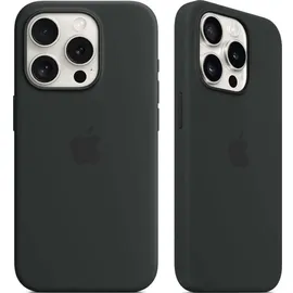 Apple iPhone 15 Pro Silikon Case mit MagSafe schwarz