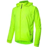 CLMETHE Herren-Radsport-Laufjacken, 2-in-1, durchgehender Reißverschluss, leicht, abnehmbar, reflektierend, winddicht, Sonnenschutz, Fahrradjacke, Outdoor-Fahrradtrikots, Weste,Green-4XL