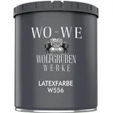 WO-WE Latexfarbe Innenweiß Abwaschbare Wandfarbe Wohnraumfarbe Küchenwandfarbe Seidenmatt W556 Weiß - 750ml