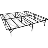 i-flair Klappbett Metall 140x200 cm Letto in Schwarz – Faltbares Gästebett mit stabilem Rahmen & Stauraum – platzsparendes Metallbett für Gäste, langlebiges Faltbett, klappbar & leicht zu verstauen
